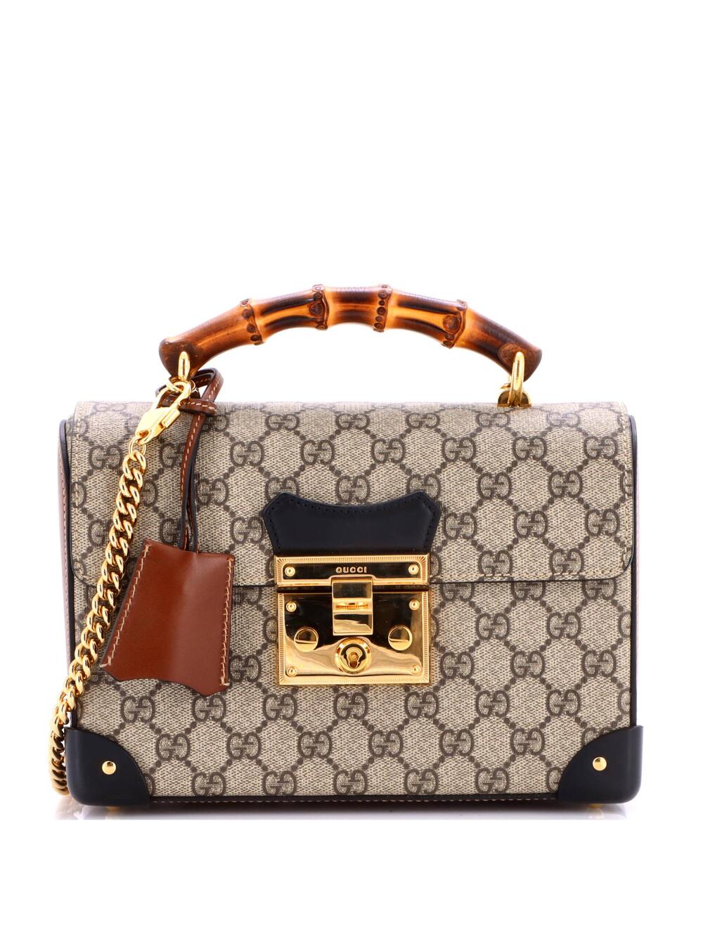 Gucci Padlock Bamboo Shoulder Bag Gg #364406G22B
